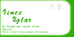 vince uglar business card